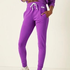 Pink Cotton Waist Joggers